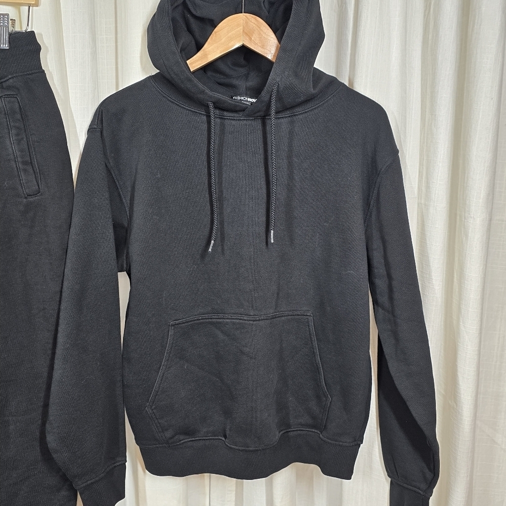 Fashion Nova Stole Your Boyfriend Zip-up Hoodie & Jogger Black 2-Piece Set - Picture 6 of 16
